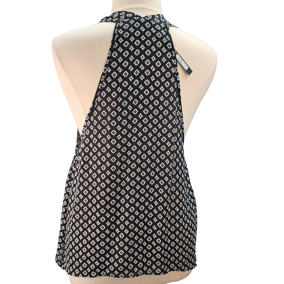 NWT Oh My Julian Tank Top Women’s LARGE Black White Geometric Print Flowy Vacay - Picture 2 of 9